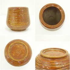 画像6: 久楽焼　琢元弥介造　きり飴釉火入（共箱） (6)