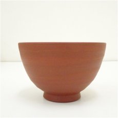 画像4: 佐渡無明異焼　渡辺陶三造　朱泥茶碗（共箱） (4)