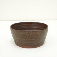 画像2: 作家物　備前焼　建水（保護箱） (2)