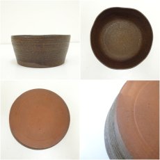 画像6: 作家物　備前焼　建水（保護箱） (6)