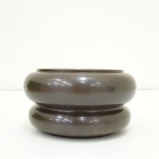 画像3: 唐銅風炉師　黒瀬宗康造　砂張銅瓢箪建水（共箱） (3)