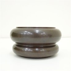 画像4: 唐銅風炉師　黒瀬宗康造　砂張銅瓢箪建水（共箱） (4)