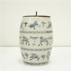 画像4: 塗師　海田宗恵・加藤唐三郎造　染付吉祥文細水指（共箱） (4)