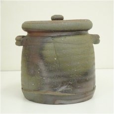 画像3: 備前焼　伊勢崎競造　耳付水指（共箱） (3)