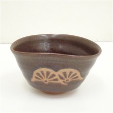 画像2: 豊窯　寺田美山造　鉄釉茶碗（銘：車）（共箱） (2)