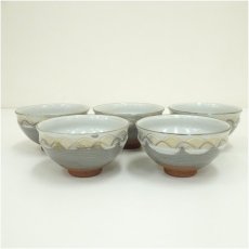 画像2: 京焼　坂野光伸造　金波文数茶碗10客（共箱） (2)