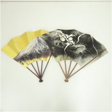 画像1: 富士・龍　印刷飾扇子2点（箱付） (1)