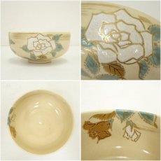 画像6: 京焼　橋本紫雲造　色絵バラ文茶碗（保護箱） (6)