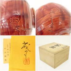 画像7: 萬古焼　成月窯　圦山成月造　交趾釉楽印茶碗（共箱） (7)