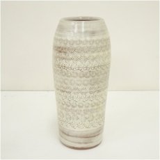 画像2: 熊本喜一造　三島手印花花瓶（共箱） (2)