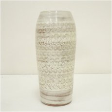 画像3: 熊本喜一造　三島手印花花瓶（共箱） (3)