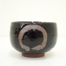 画像3: お泉水窯　越野達郎造　黒釉円相茶碗（共箱） (3)