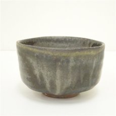 画像2: 美濃備前焼　牧田博義造　流胡麻茶碗（共箱） (2)