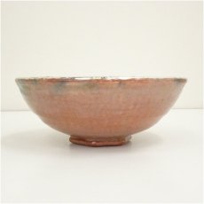 画像4: 川崎和楽造　赤楽嶋台茶碗（共箱） (4)