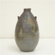 画像4: 備前焼　安井徹造　耳付花入（共箱） (4)