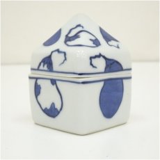 画像3: 京焼　手塚祥堂造　染付茄子香合（共箱） (3)