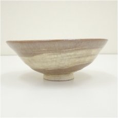 画像2: 吉向焼　吉向十三軒造　刷毛目平茶碗（共箱） (2)