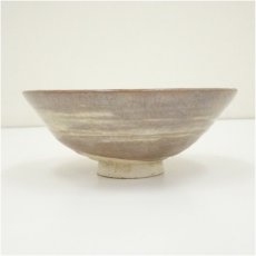 画像3: 吉向焼　吉向十三軒造　刷毛目平茶碗（共箱） (3)