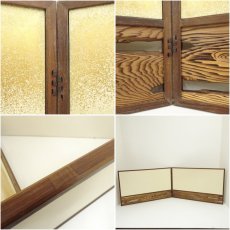 画像7: 焼杉雲砂子風炉先屏風（箱付） (7)