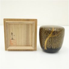 画像1: 道場宗廣造　柳蒔絵棗（共箱） (1)
