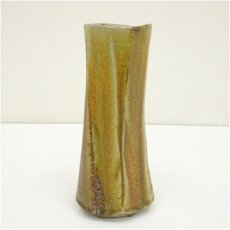 画像3: 深山窯　阪口浩史造　灰釉花瓶（共箱） (3)