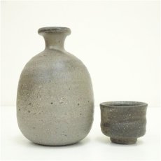 画像3: 珠州焼　自然釉酒器セット（共箱） (3)