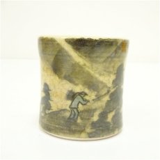 画像2: 風景図黄瀬戸蓋置（箱付） (2)
