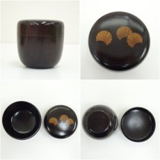 画像6: 福田芳朗造　如心斎好　紫檀木竹象嵌つぼつぼ大棗（共箱） (6)