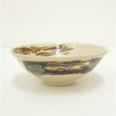 画像2: 京焼　勝見光山造　刷毛目窯変茶碗（保護箱） (2)