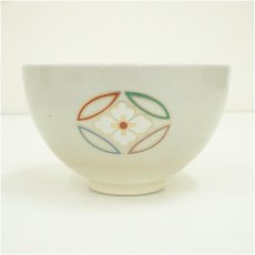 画像3: 京焼　加藤昌山造　色絵七宝花菱茶碗（箱付） (3)