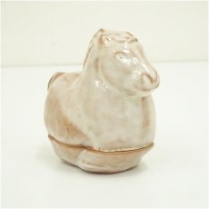 画像4: 萩焼　大和萬山窯造　干支午香合（共箱） (4)