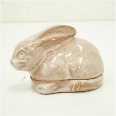 画像2: 萩焼　大和萬山窯造　干支卯香合（共箱） (2)