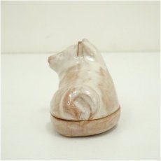 画像3: 萩焼　大和萬山窯造　干支戌香合（共箱） (3)