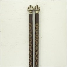 画像4: 炭道具　木村清五郎造　時代七宝象嵌入火箸（共箱） (4)