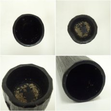 画像7: 三代　島田竹宝斎造　利休好写鉈籠花入（共箱） (7)