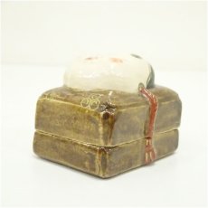 画像2: 京焼　桂窯　伊東桂楽造　面箱香合（共箱） (2)
