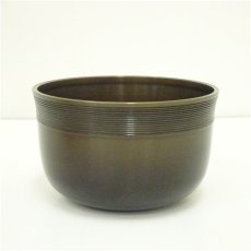 画像3: 金森紹栄造　唐銅口糸目建水（共箱） (3)