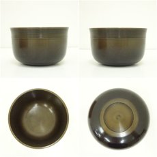 画像6: 金森紹栄造　唐銅口糸目建水（共箱） (6)