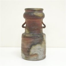 画像3: 備前焼　松嶋勉造　耳付花入（共箱） (3)