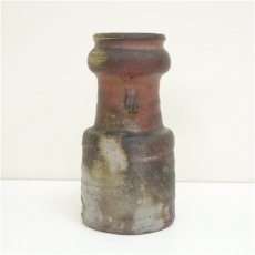 画像4: 備前焼　松嶋勉造　耳付花入（共箱） (4)