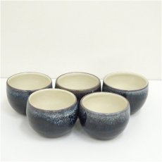 画像2: 丹波焼　大上昇造　釉彩湯呑5客（共箱） (2)