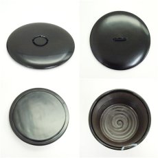 画像6: 作家物　黒地白釉掛水指 (6)