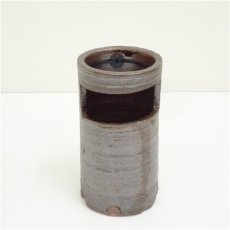 画像3: くろかね窯　竹村修造　鉄釉掛花入（共箱） (3)