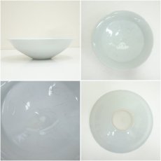 画像6: 川瀬満之造　白磁彫文輪花鉢（共箱） (6)