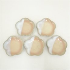画像2: 萩焼　天鵬山造　広瀬淡雅　銘々皿5客（共箱） (2)