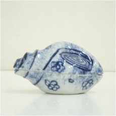 画像3: 京焼　高野昭阿弥造　染付横貝香合（共箱） (3)