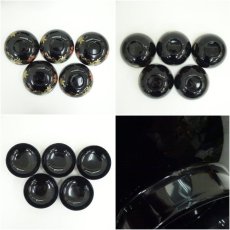 画像7: うるし芸　米永造　漆塗春秋蒔絵吸物椀5客セット（共箱） (7)