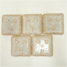 画像4: 桂山造　志野銘々皿5客 (4)