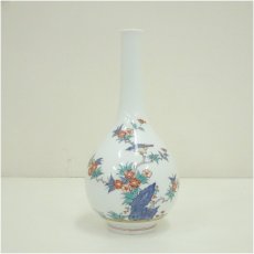 画像2: 十四代　酒井田柿右衛門造　錦花鳥文一輪生 (2)