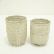 画像2: 萩焼　大屋窯造　夫婦湯呑（共箱） (2)